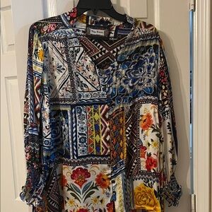 Vintage Collection Multicolor Floral and Geometric Blouse